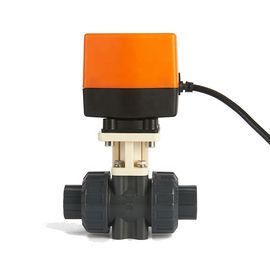 DN15 1/2のインチ2の方法電気作動させた球弁は、プラスチック ポリ塩化ビニールの球弁にモーターを備えた